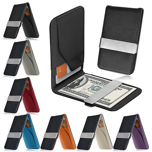 Dompet Money Clip Man wallet Leather Penjepit Uang