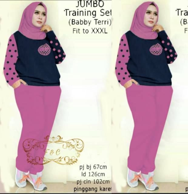 SET TRAINING CELANA SHAIRAH JUMBO BIG SIZE FEHM