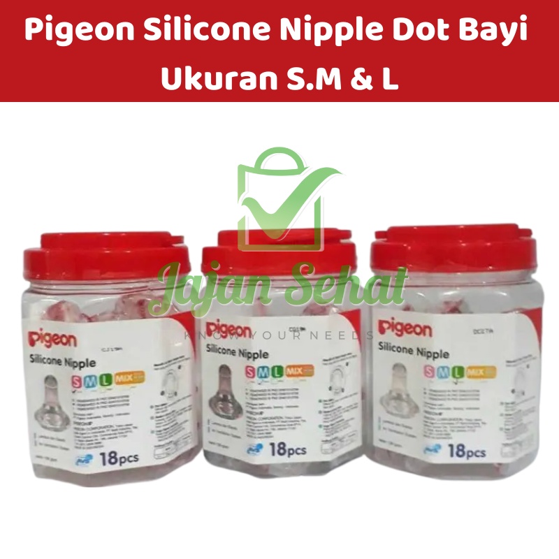 Pigeon Silicone Nipple Dot Bayi - Ukuran S.M &amp; L