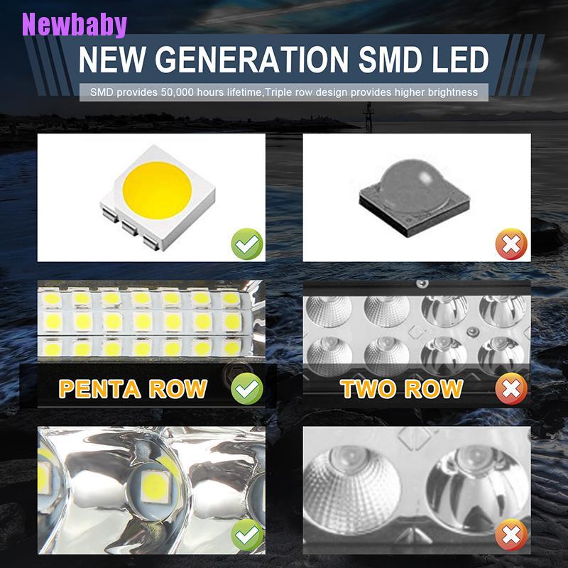 (Newbaby) Lampu Sorot LED 12 &quot;450W Untuk Mobil SUV Off Road Perahu