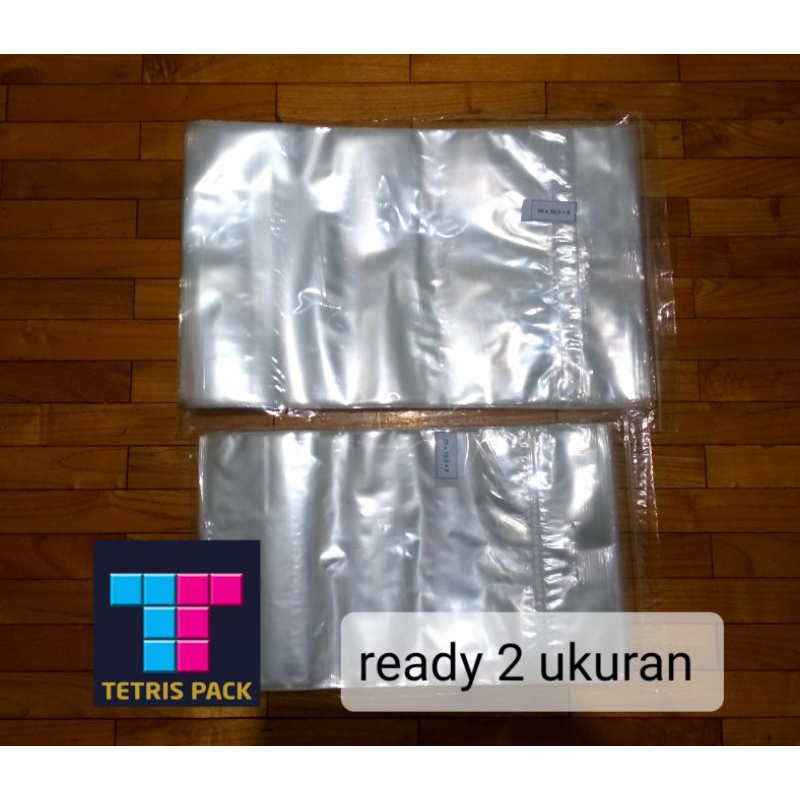 Plastik laundry sepatu Pria dewasa klip 30x38+7 isi 50 lembar