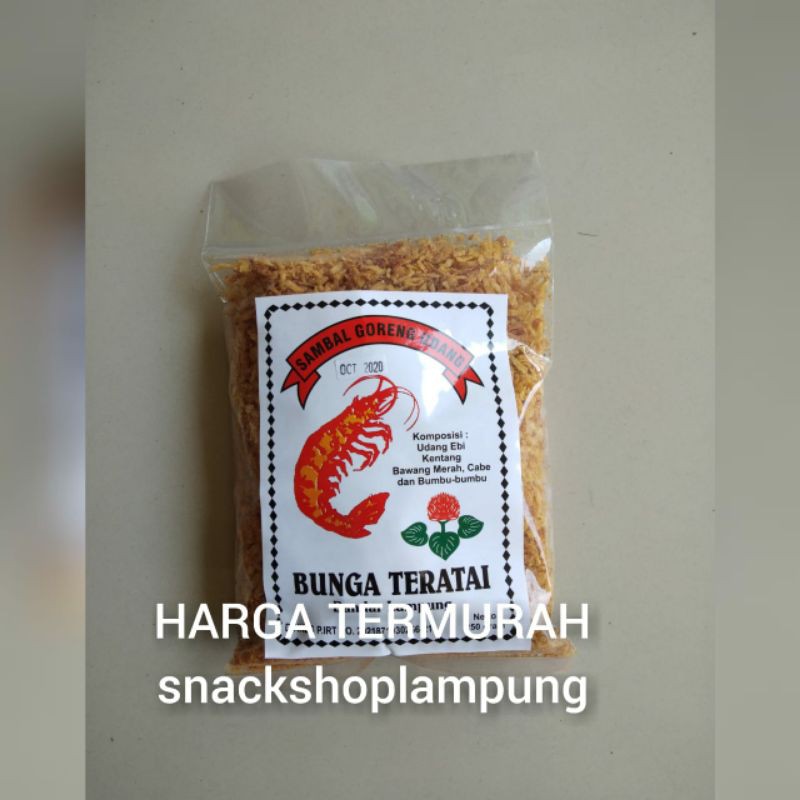 

TERMURAH Sambel Goreng Udang/ Abon Udang Teratai Bungkus Netto 250gr Oleh Oleh Lampung