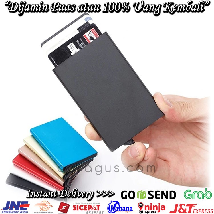 Aluminium Alloy Metal Card Holder Card Case  - Dompet Tempat Kartu Aluminium