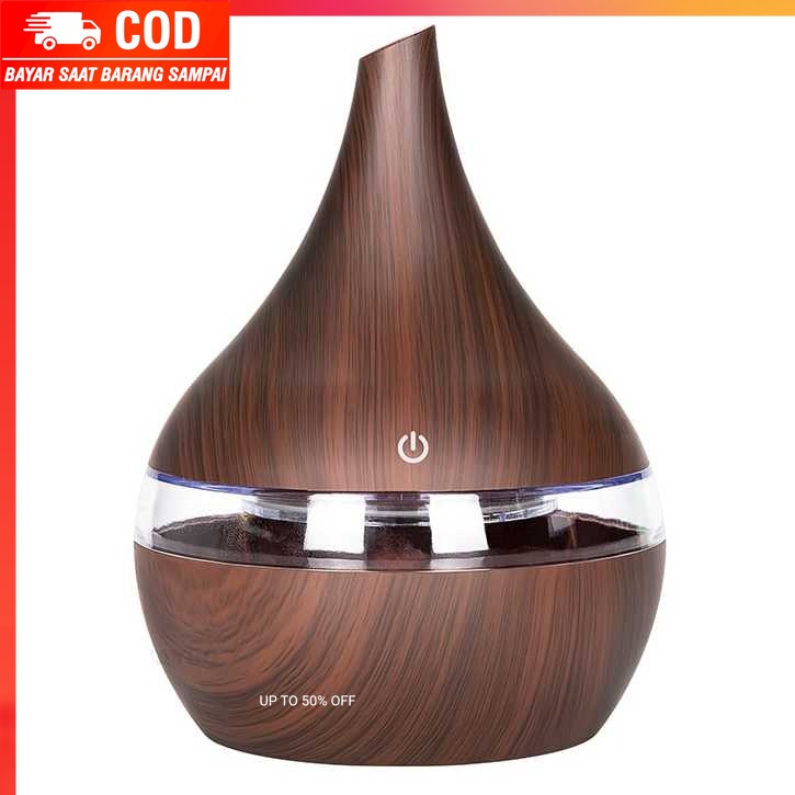 (100% BARANG ORI) Taffware Air Humidifier Ultrasonic Wood Grain 300ml - Humi K-H98