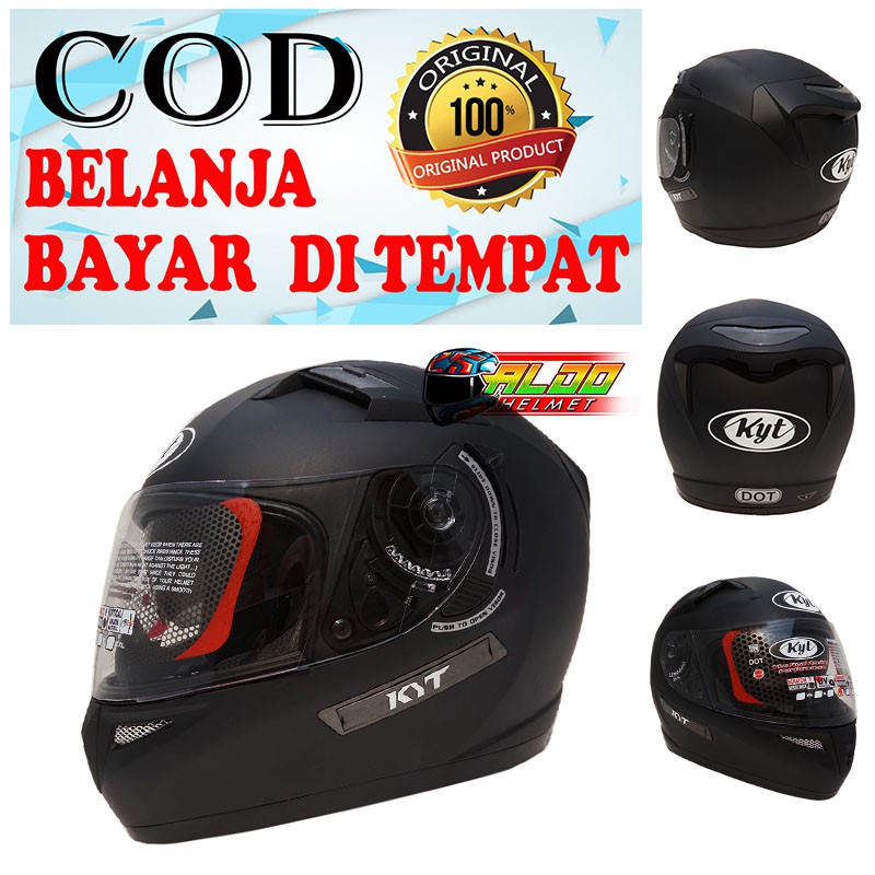 helm kyt k2 rider solid black doff helm terlaris helm terbaru helm full face termurah