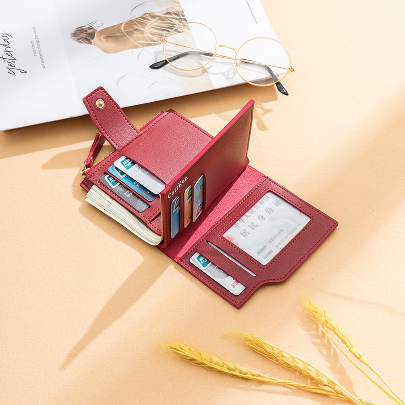 ♥DPS829♥D26-1 COD COD DOMPET PRIA IMPORT MATERIAL PU DOMPET PENDEK DOMPET LIPAT-4