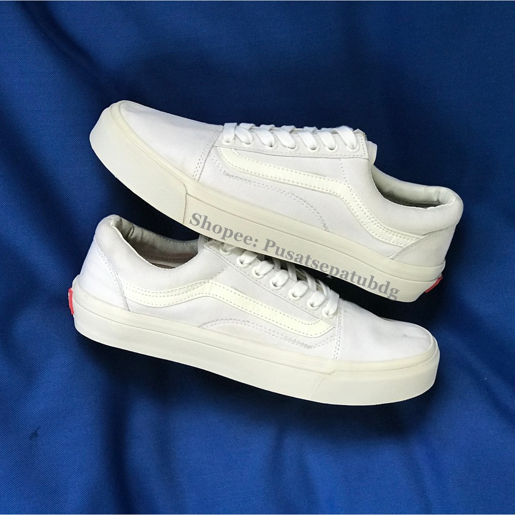 VANS OLDSKOOL ALL WHITU FULL PUTIH