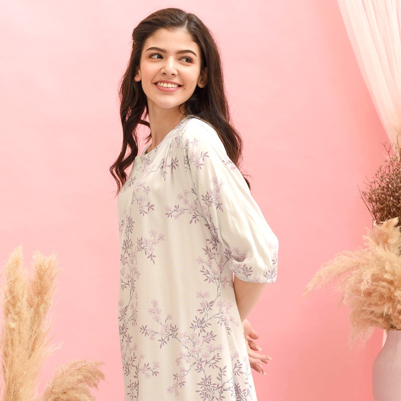 Homewear ORIANA HOMEDRESS MAXI DRESS KARINA PINK / Daster Busui / Daster Jumbo /  DASTER BUMIL