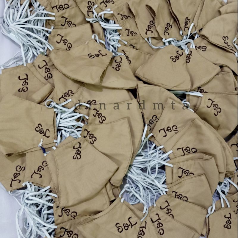 Souvenir Pernikahan Masker Bordir Masker Custom