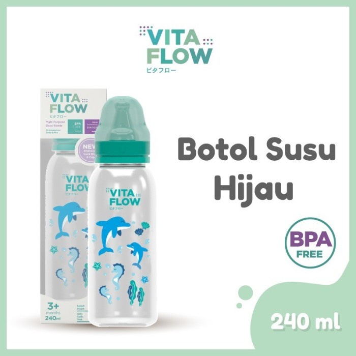 VITA FLOW Botol Susu 240ml Botol Dot Bayi Nursing Bottle Baby Vitaflow