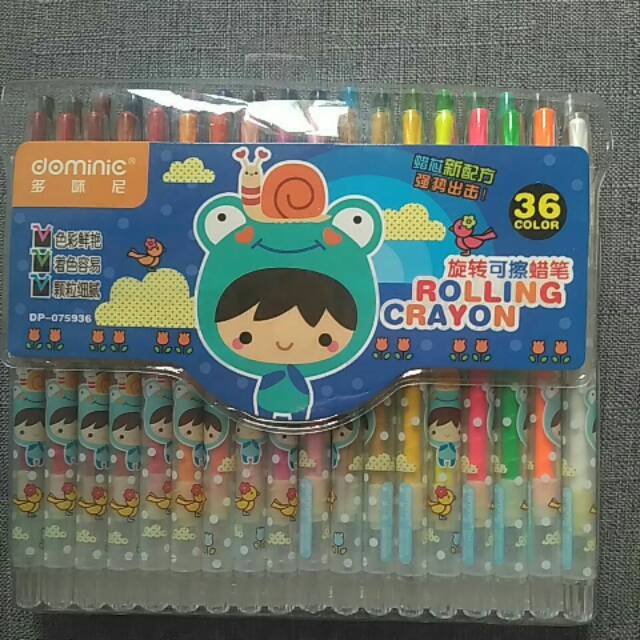 Rolling crayon dominic 36 colour. Crayon putar 36 warna