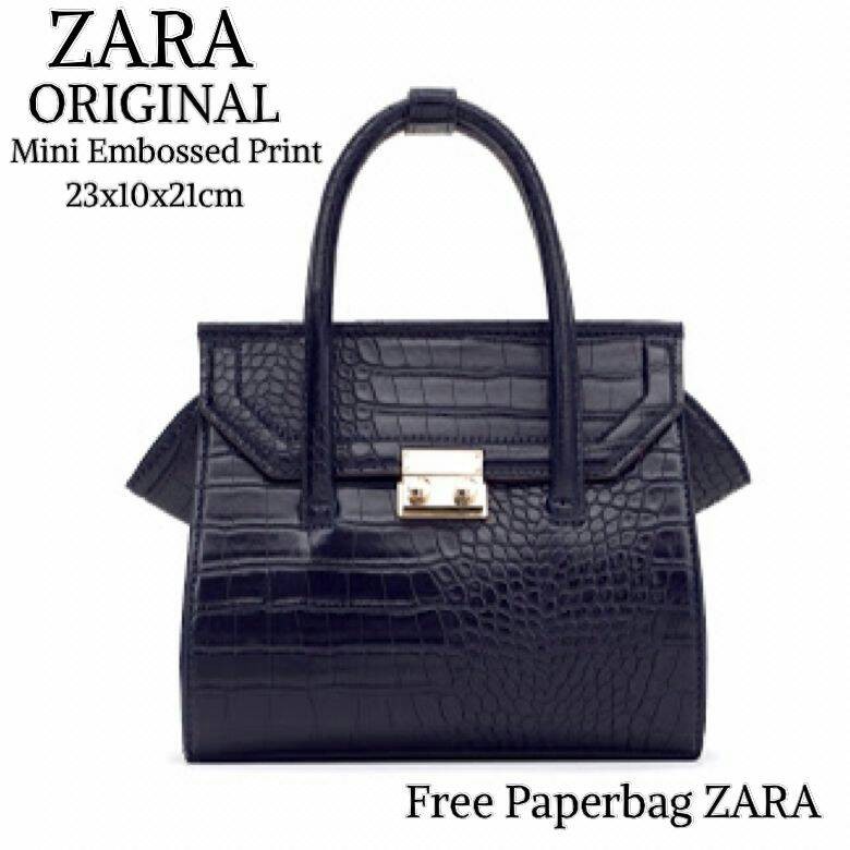 

TAS ZARA MINI EMBOSSED PRINT ORIGINAL FREE PAPERBAG