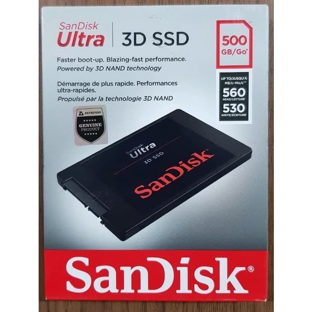 Sandisk SSD ULTRA 3D 500gb