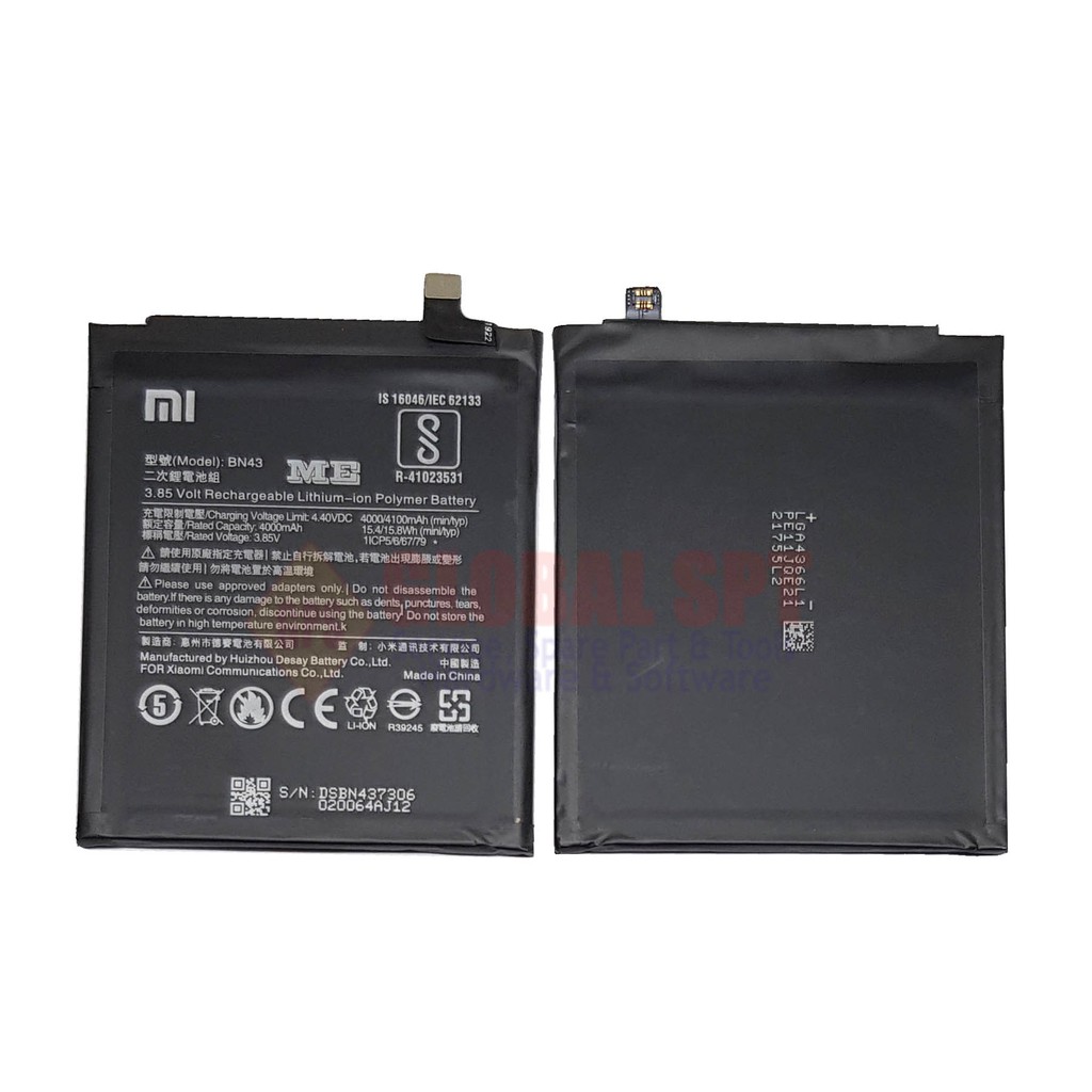 K2/AN/ BATERAI XIAOMI BN43 / BATRE / BATERE XIAOMI NOTE 4X / REDMINOTE 4X