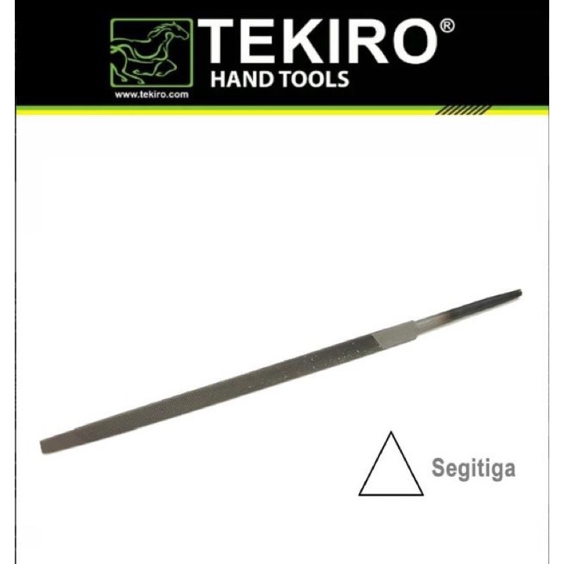 TEKIRO Kikir Segitiga 3 Inch Slim Taper Saw Files - Pengasah Gergaji Kayu