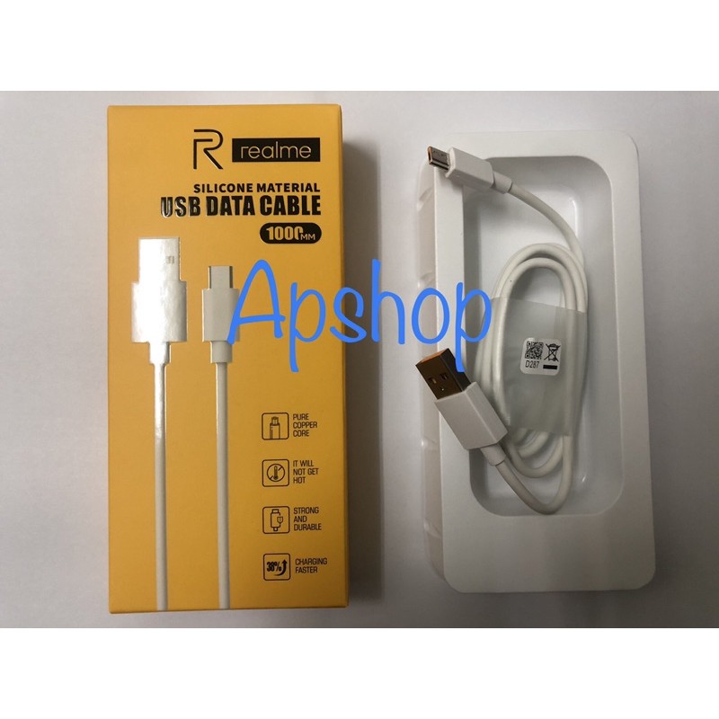 KABEL DATA CHARGER REALME 3/C1/C2/U1/5/5I ORIGINAL 100% MICRO USB