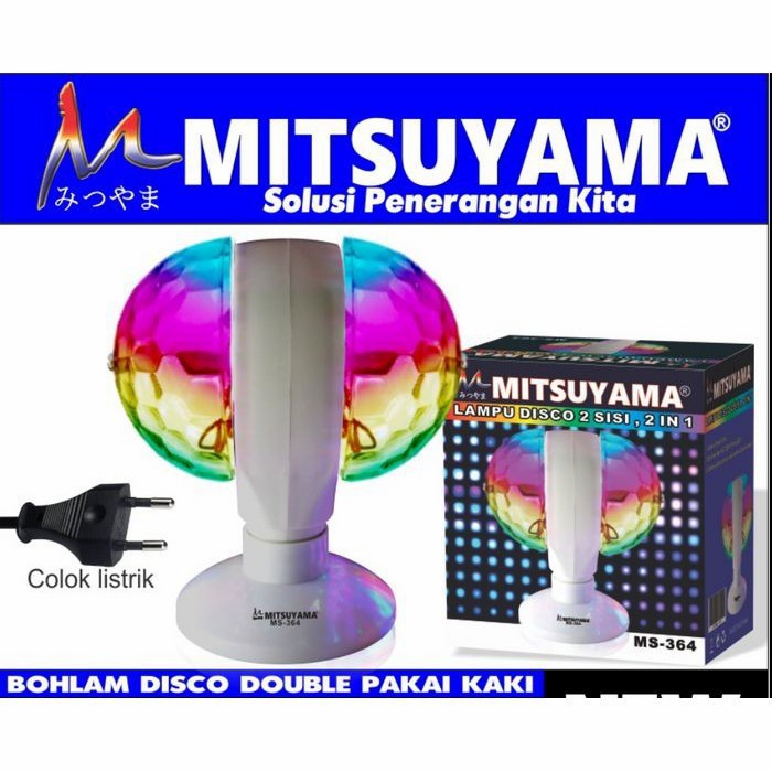 Bisa Cod!!! Bohlam Disco Lampu Disco Putar 2 Sisi Mitsuyama MS-364 Berkualitas