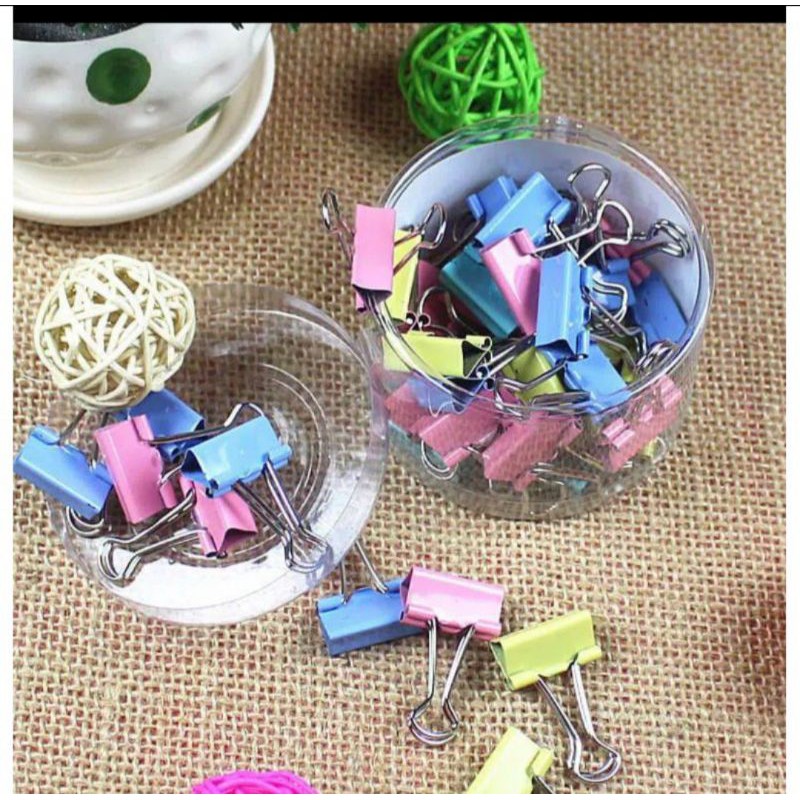 

binder clip / paper clip warna 19mm 3/4" isi 5pcs