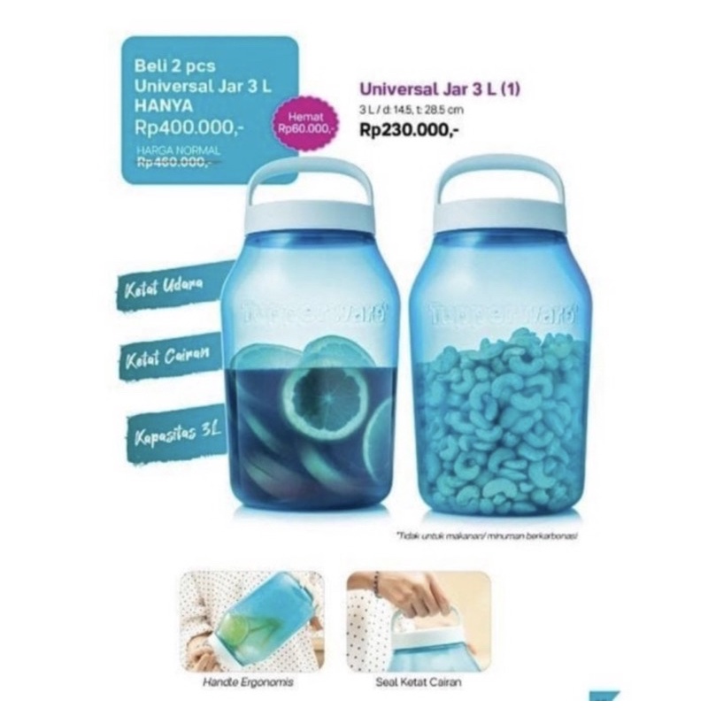 Tupperware Universal Jar 3L (1Pcs)