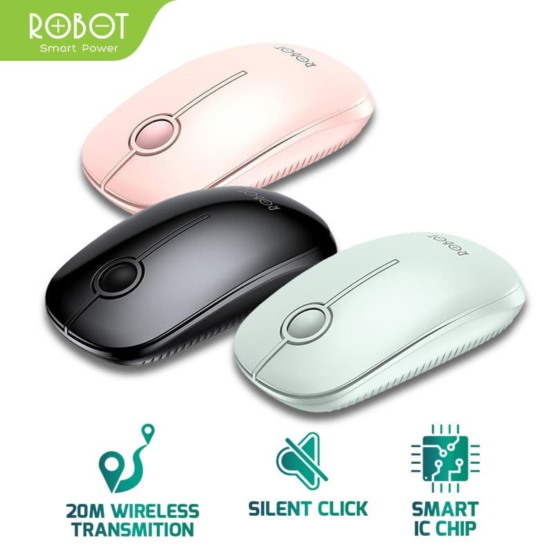 Mouse Wireless Robot M330 Silent Klik