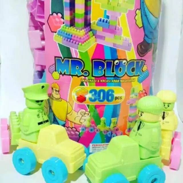 Mainan Blok Lego besar isi 306pcs.