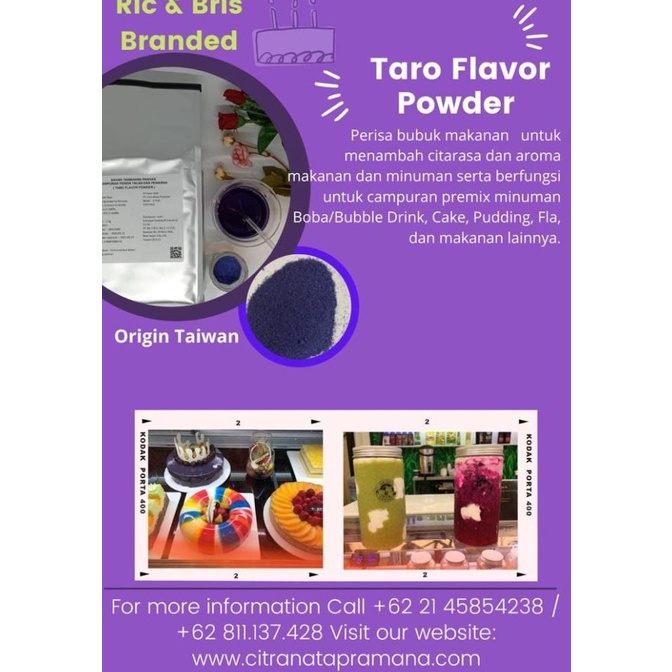 

Taro bubuk/powder | Minuman