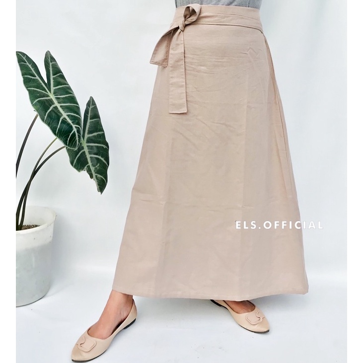 SANY SKIRT LINEN |ROK SIMPLE |ROK KOREA |ROK MIDI| ROK LINEN | ROK MURAH