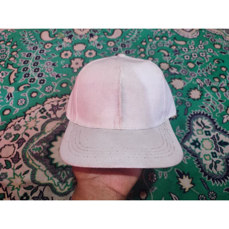 Caps polos klip besi putih topi polos murah caps polos murah