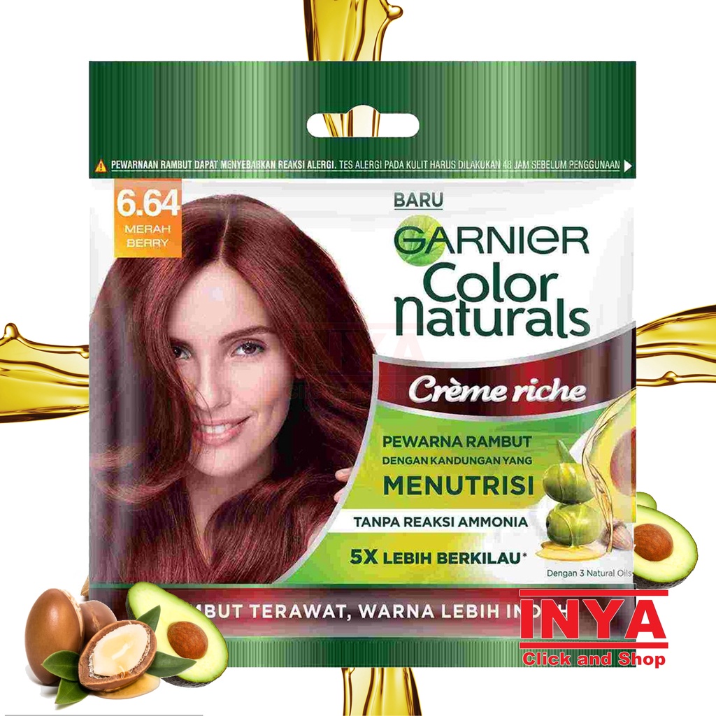 GARNIER COLOR NATURAL CRÈME RICHE 6.64 MERAH BERRY 20mlx20gr SACHET