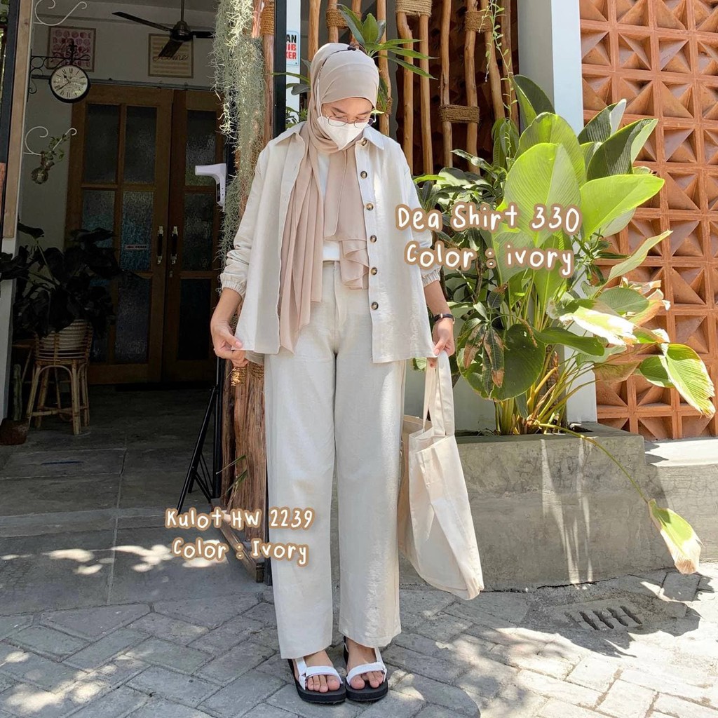 ASOKA Celana kulot linen highwaist 2239 Linen import | celana kulot wanita