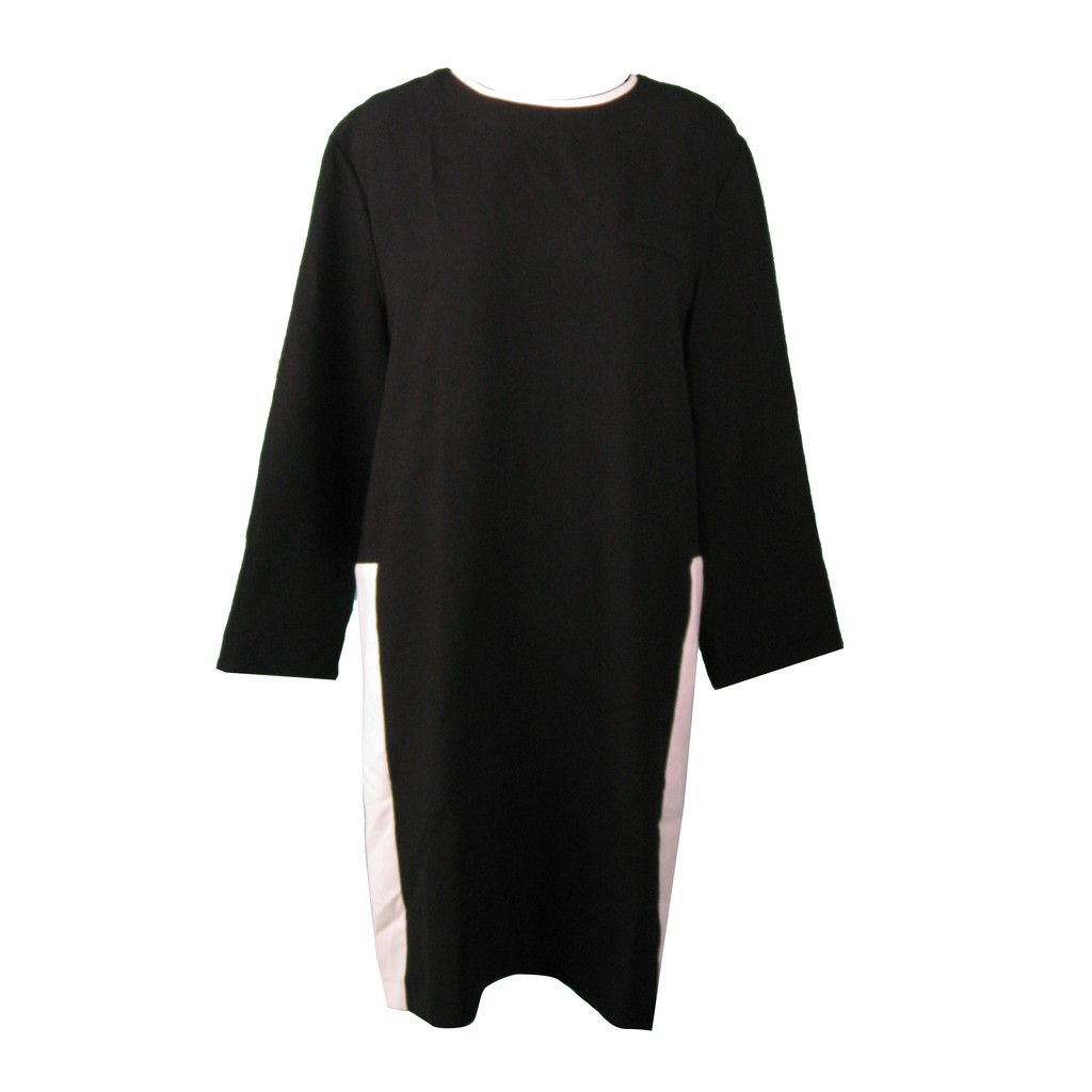 DKT-43A (XL) dress terusan wanita import big size simple black