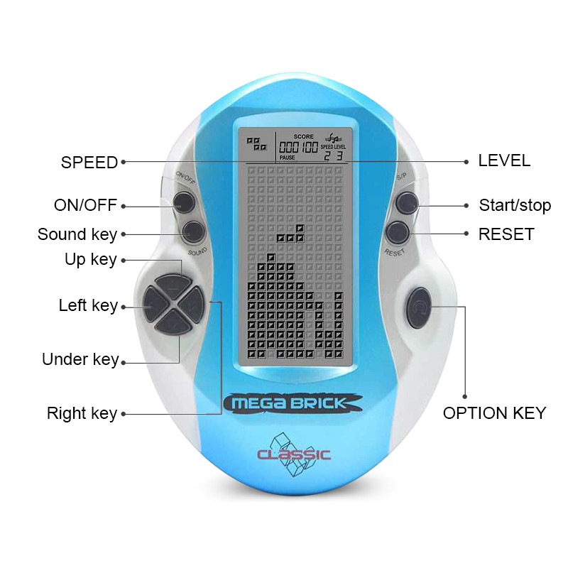 Layar 3.6 inci Tetris Game Console Tetris Gameboy Gamebot Tetris Bricks Game