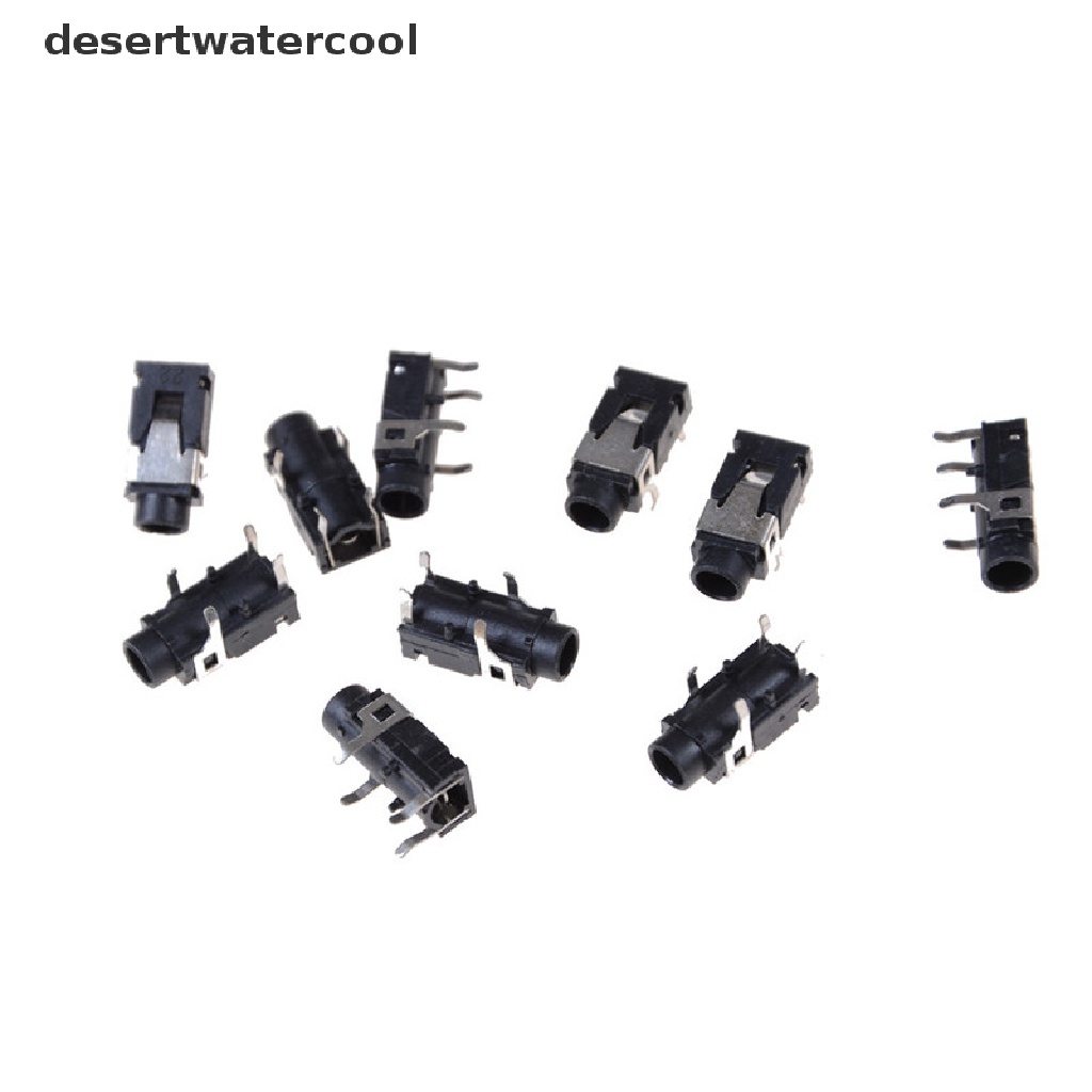 10pcs Panel Pcb Mount 4 Pin 1 / 8 &quot;3.5Mm Female Socket Jack Headphone