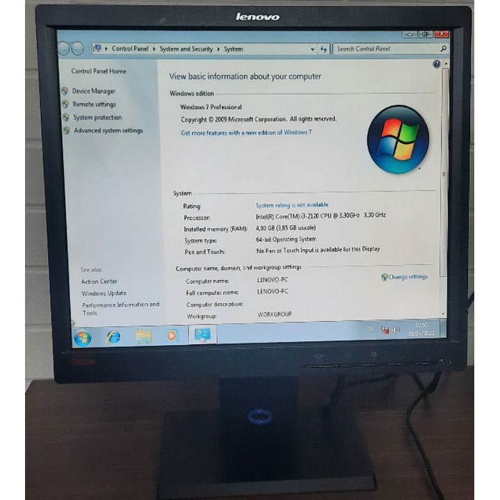 Paketan Lenovo i3 Gen2 Ram 8Gb HDD 500Gb+Monitor 17Inch+Keyboard+Mouse