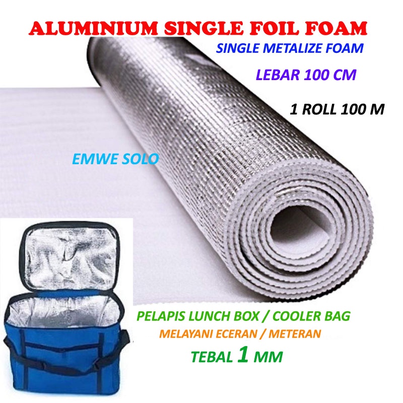 Jual Tebal Mm Kain Aluminium Foil Foam Single Side Busa Pe Lapisan