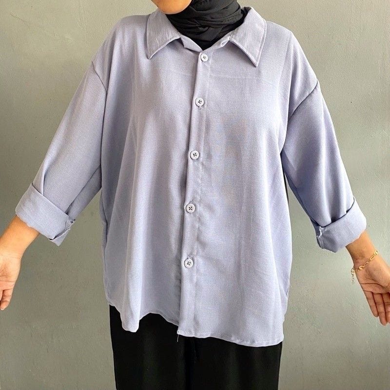 KEMEJA OVERSIZE CRINCLE SHIRT WANITA