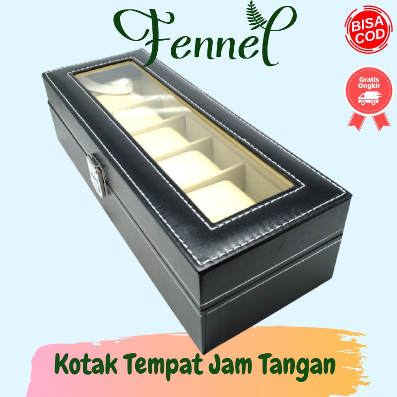 Kotak Penyimpanan Jam Tangan Luxury 6 Slot Z-0003