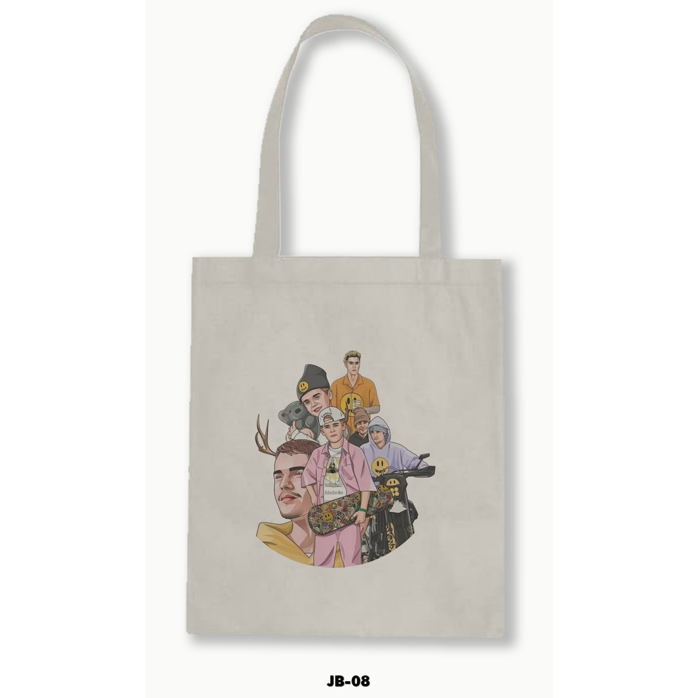 TOTE BAG BLACU - JUSTIN BIEBER 01