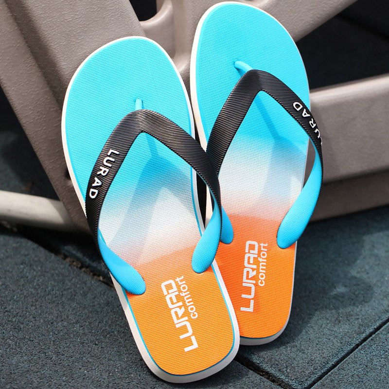 LURAD Fashion pelangi pria sandal jepit sandal, Sepatu pantai pria Non - Slip tren sandal jepit