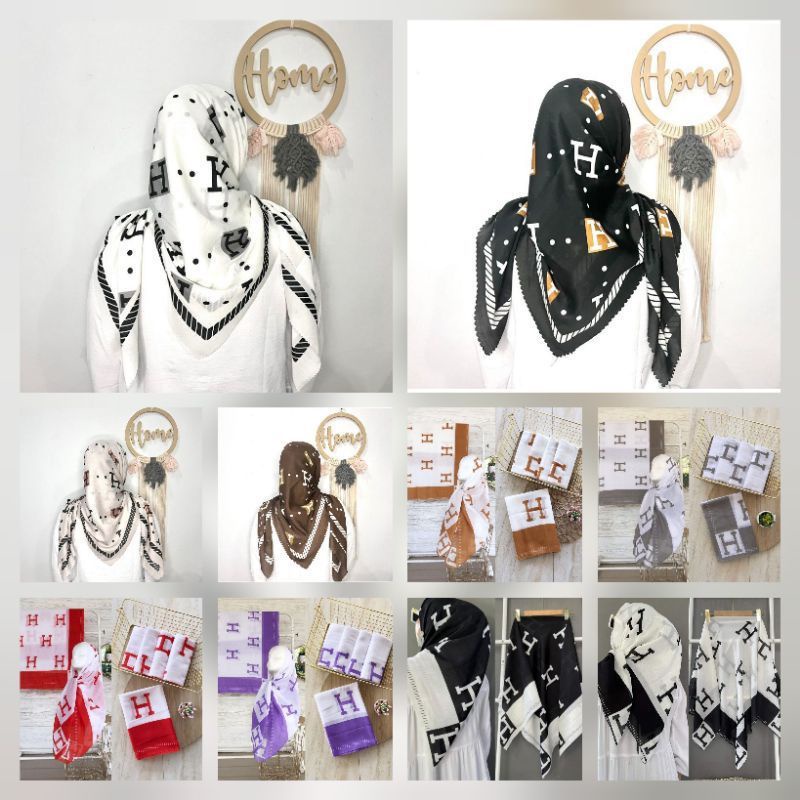 hijab segi empat motif H terlaris