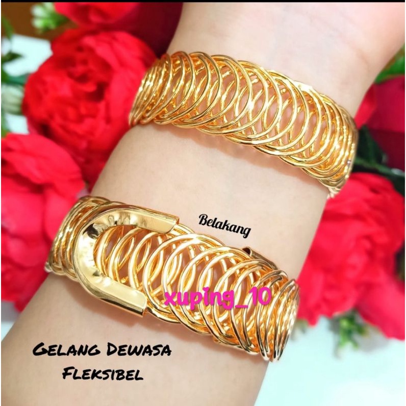 Gelang Bangkok fashion Fleksibel menawan emas Korea tidak karat