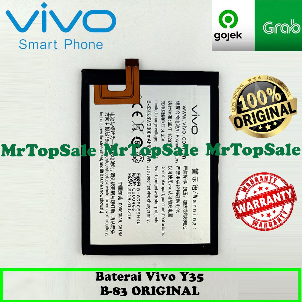 Baterai Handphone Vivo Y35 / B-92 / B92 / B 92 ORIGINAL Batre Battery Batrai HP