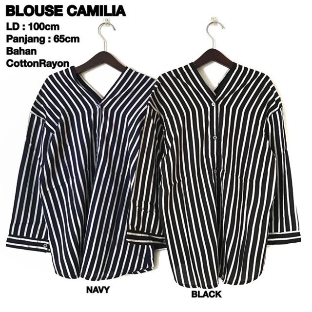 BLOUSE CAMILIA BLACK // NAVY LAVVELA