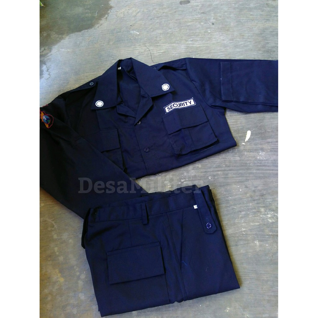 Baju Setelan Seragam PDL Satpam / Security Biru