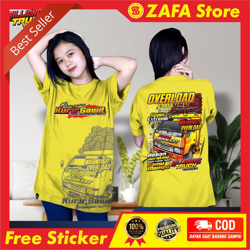 Kaos Truck Kurir Sawit Baju Truk Sawit Kaos Gambar Truk Baju Canter Umplung Mania Billionaire