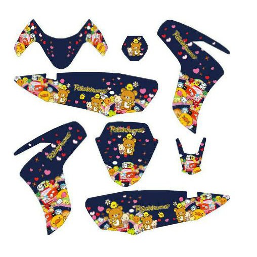 decal stiker lexy lexi motor dekal striping body sticker beat panda hello kitty