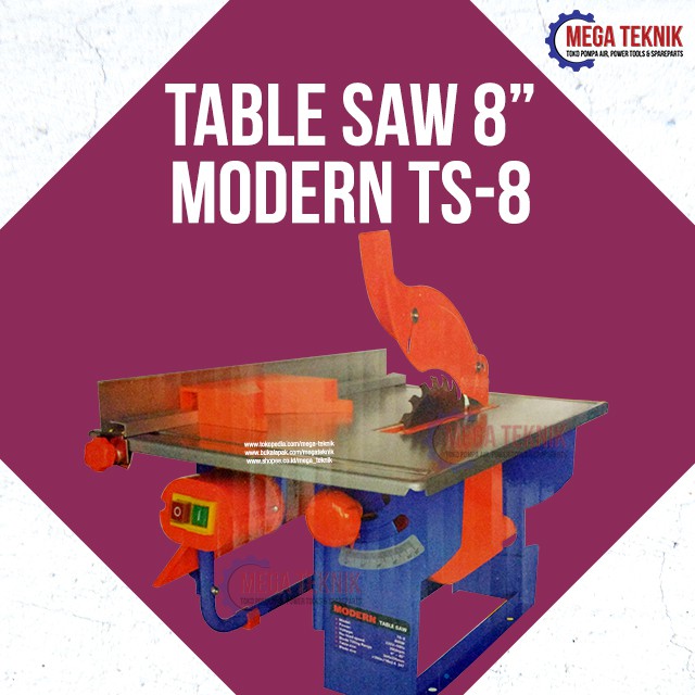 Table Circular Saw 8" Mesin Gergaji Meja Potong Kayu Modern TS-8 TS8