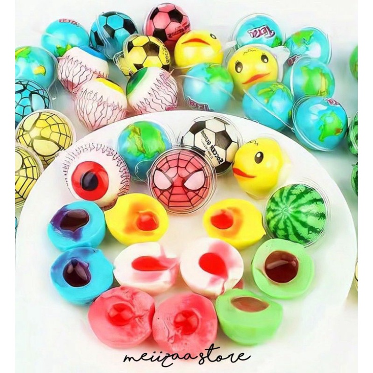 Sweet Town Permen Jeli Viral Permen Lunak Aneka Rasa Buah Bentuk Bola Mata 18gr 1pcs