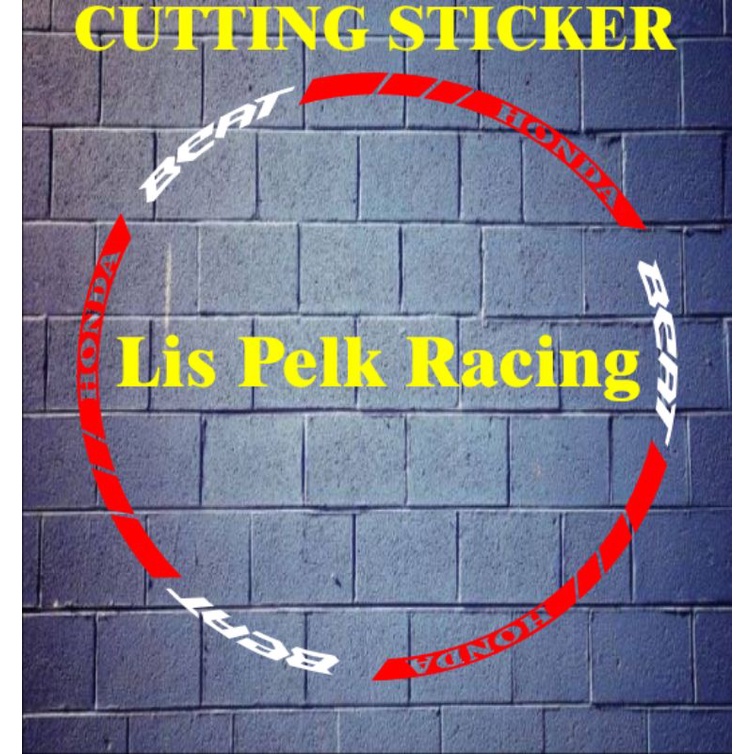 sticker variasi cutting lis pelek motor beat