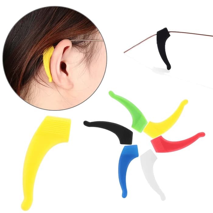 BISA COD - PENAHAN KACAMATA EAR HOOK SILICONE PENGAIT KAITAN TELINGA EARHOOK PEYANGGAH ANTI SLIP